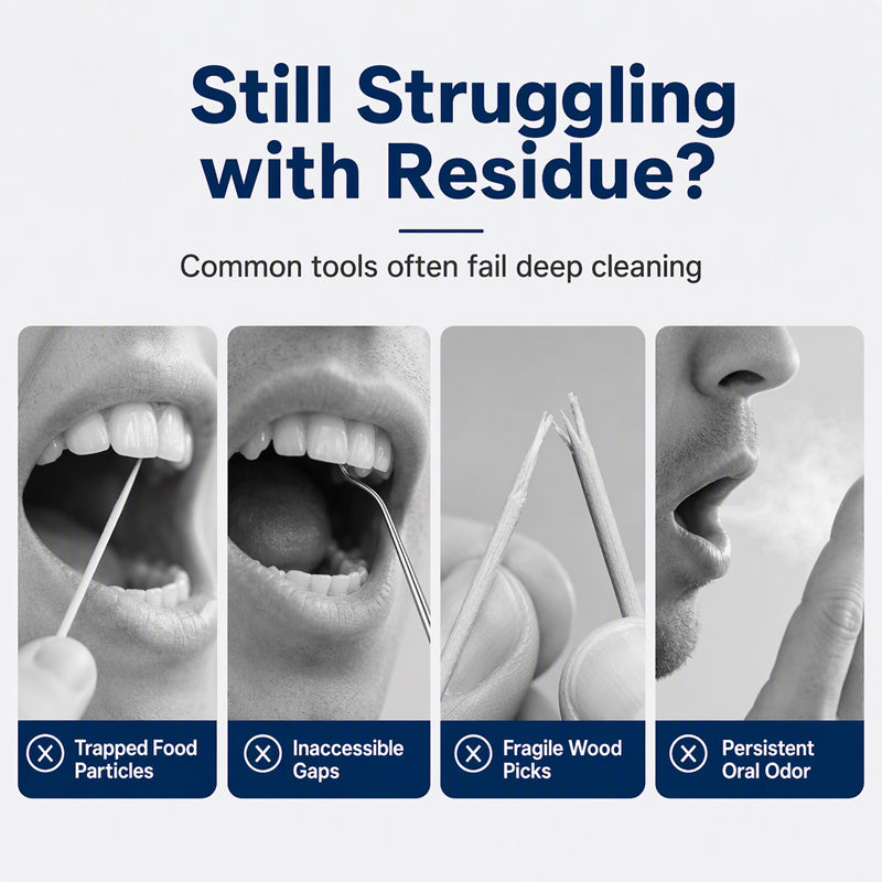 🦷✨ Set stuzzicadenti in acciaio inossidabile – Dì Addio ai Residui Tra i Denti! 🚫 Riutilizzabili, Multiuso e Portatili per Ogni Giorno 🍃
