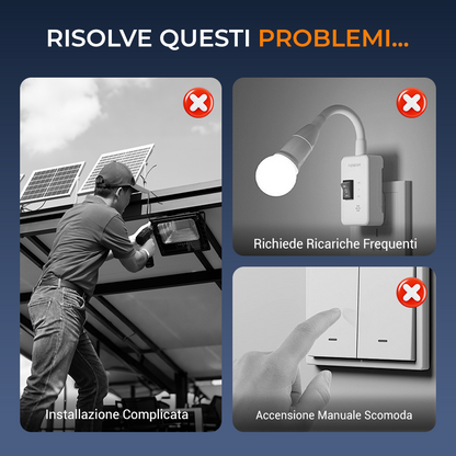 Lampada solare da esterno con sensore di moviment