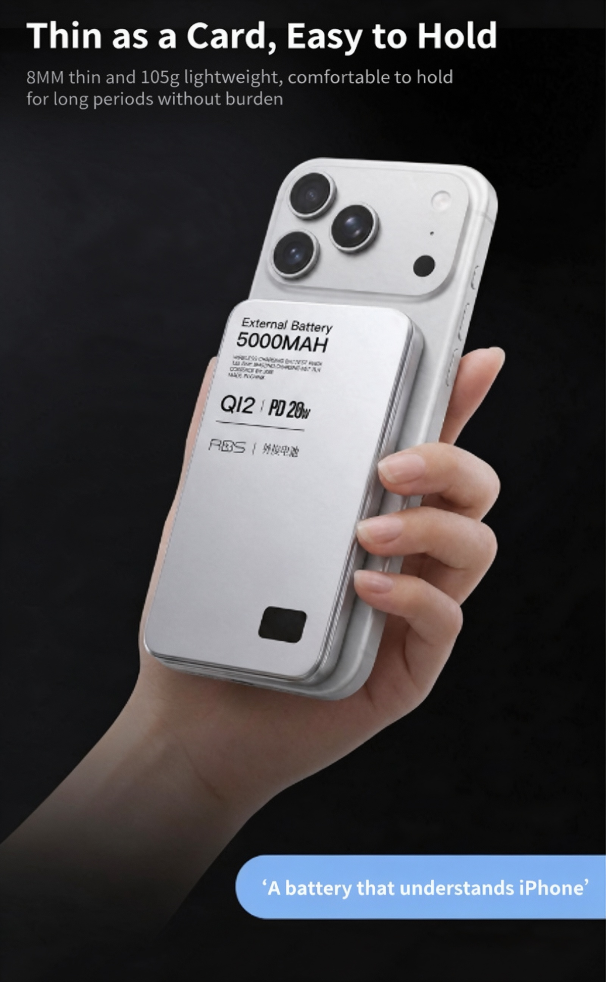 ⚡Power Bank Magnetico Slim✨Batteria esterna wireless 15W + PD 20W. Corpo in metallo con display LED, ricarica rapida. Compatibile con iPhone, Watch e auricolari. Leggero e compatto, ricarica i tuoi dispositivi ovunque ti trovi!