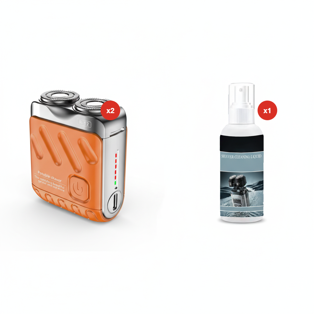 🔥 OFFERTA SPECIALE NATALE: ACQUISTA 3, OTTIENI 1 GRATIS! 🪒 Rasoio Elettrico Rotativo Portatile a Doppio Anello – Impermeabile, Ricaricabile & Perfetto per Viaggi e Uso Quotidiano ⚡📦