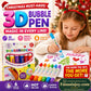 🖌️Penna magica – Disegna in 3D con un solo tratto!🎄 Fai da te: penne per disegnare con i popcorn