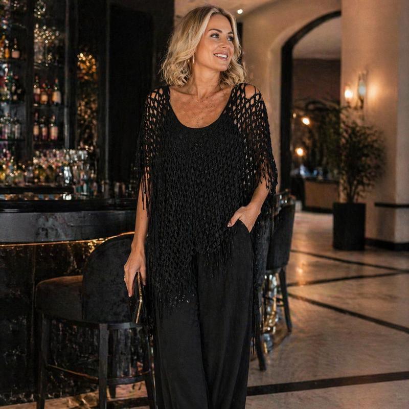 Copricostume Estivo all'Uncinetto Metallizzato – Leggero, Fluido e Elegante Senza Sforzo outfit estivo