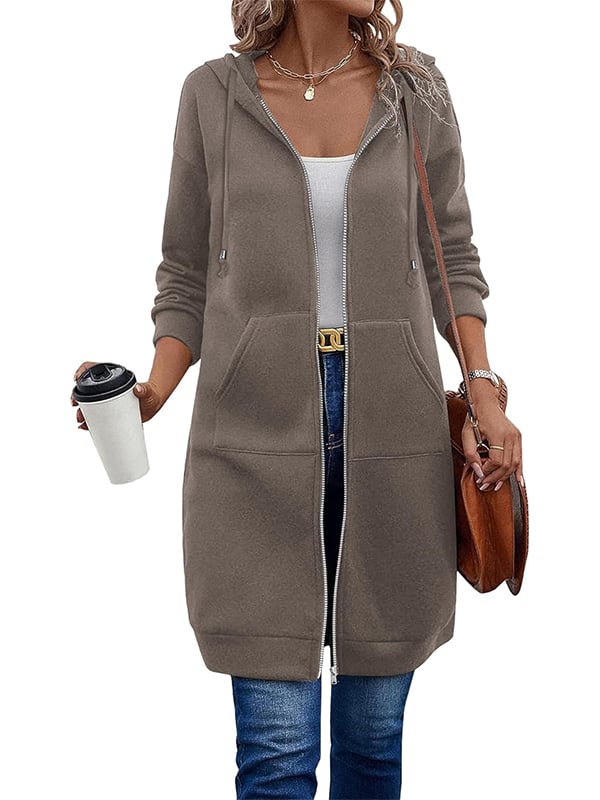 🔥✨ Felpa con Cappuccio e Zip in Pile da Donna