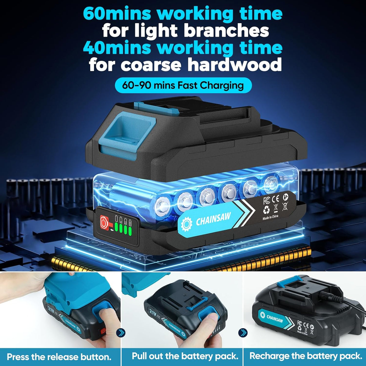 🪚 Mini Motosega a Batteria da 6 Pollici con Motore Brushless ✨⚡ - 2580W | 3500 giri/min | Lubrificazione Automatica | Barra in Acciaio al Tungsteno | 1 o 2 Batterie | 50% DI SCONTO