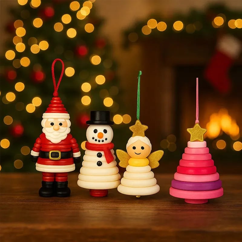 Set Fai-da-Te per Creare Decorazioni di Natale con i Bottoni