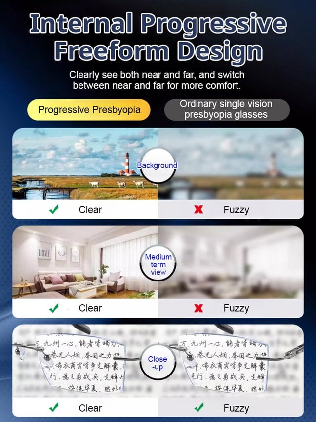 🔥ACQUISTA 2 E NE RICEVI 3 IN OMAGGIO - (5 PEZZI)🔥Occhiali per presbiopia con filtro anti-luce blu che cambiano colore