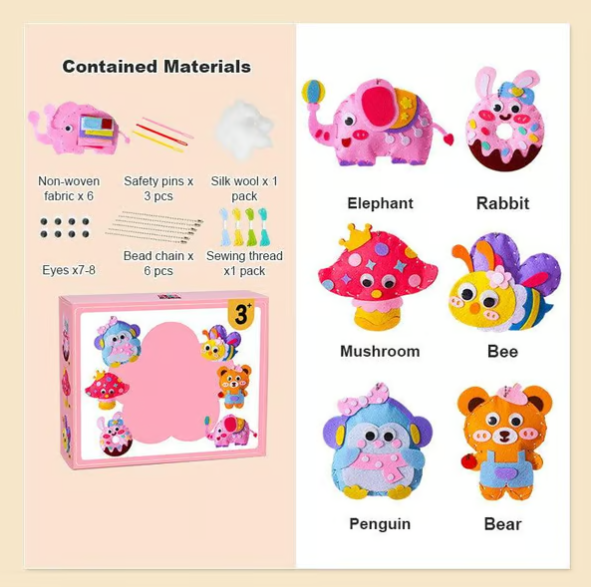 Il Miglior Regalo per i Bambini - Kit Divertente di Cucito Fai-da-Te per Bambini