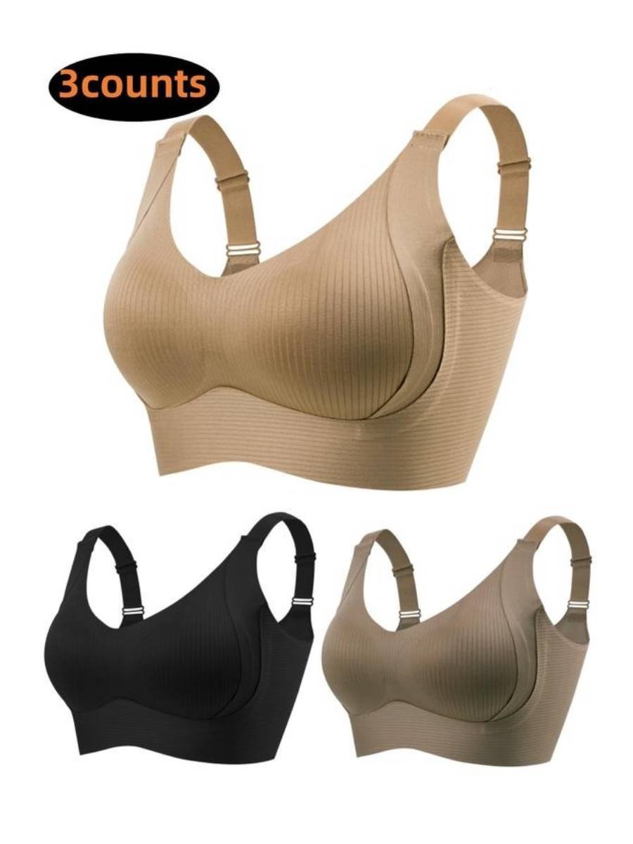 🎁OFFERTA ECCEZIONALE 2026💕Reggiseno senza cuciture con sottili righe e sostegno a W – Comodità e stile!