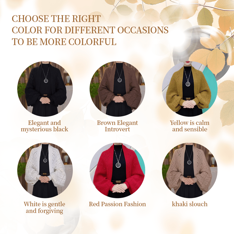 💃2025 Nuova moda🔥Cappotto con sciarpa in maglia traforata✨Acquistalo in anticipo e approfitta di uno sconto del 60%