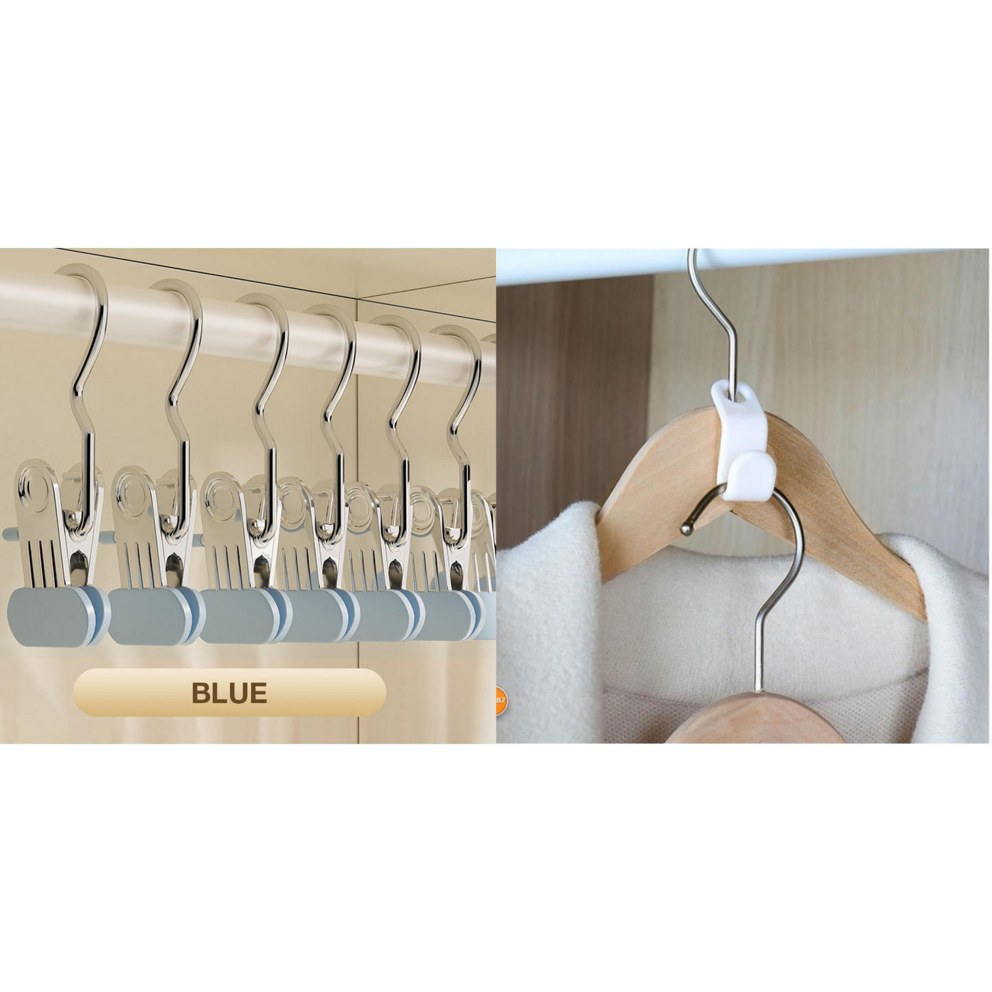 Ganci multifunzionali per bucato con clip
