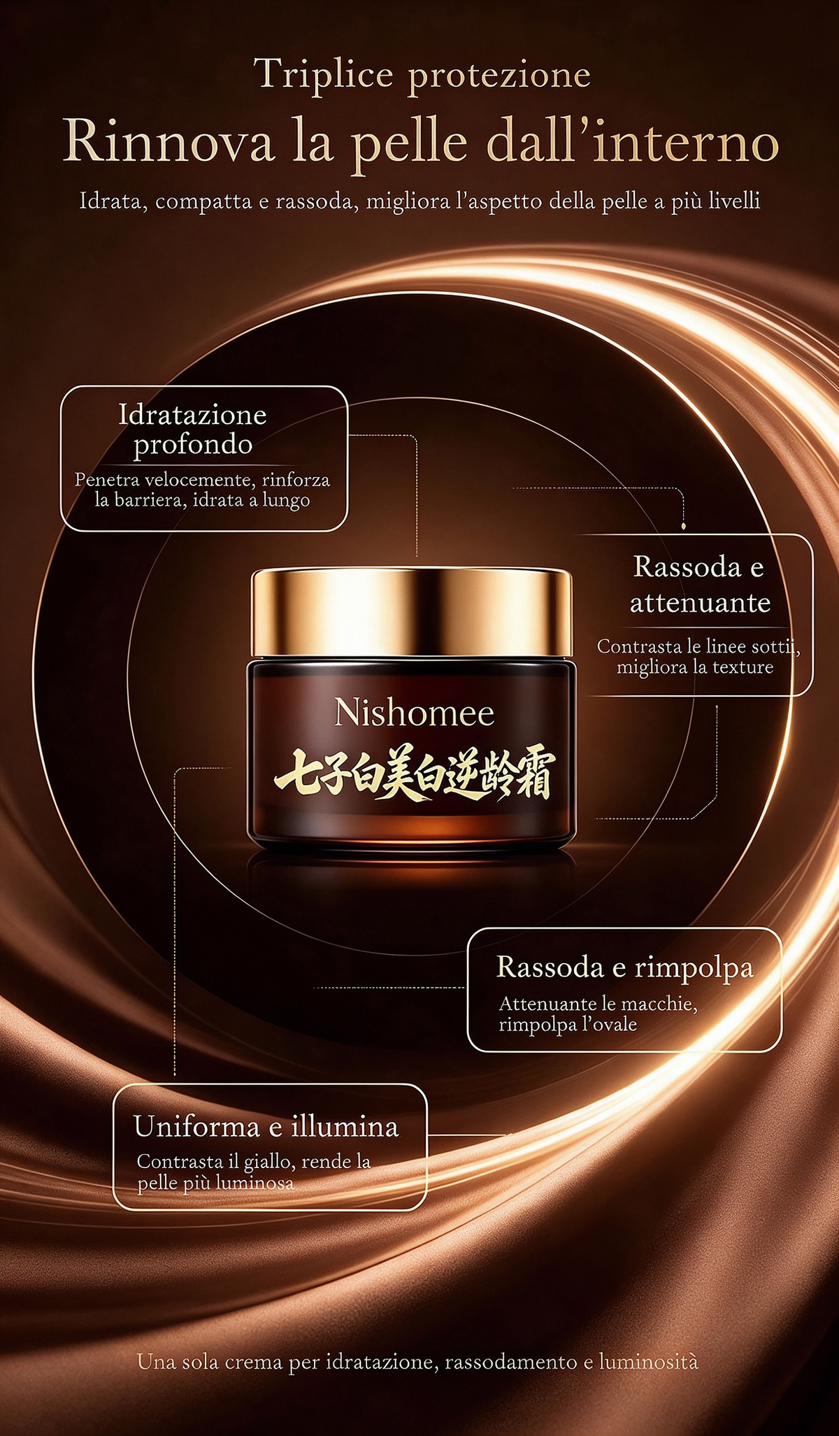 🥳2026 BESTSELLER✨OLTRE 50.000 PEZZI VENDUTI!🌿Crema illuminante multifunzionale con estratti botanici💧Idrata a lungo, uniforma l’incarnato spento, minimizza pori e imperfezioni. Texture leggera e traspirante, finish radioso🌟adatta a tutti i tipi di pelle🧴