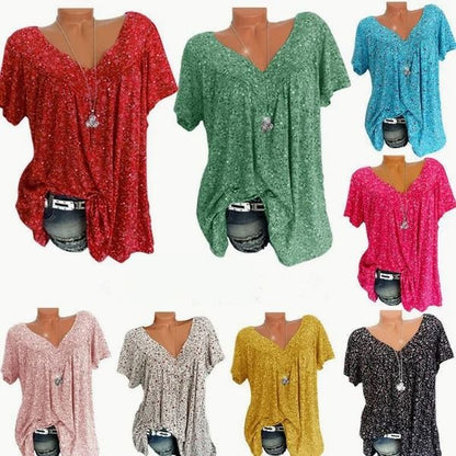 📢📢Sconto del 50%! ⏰T-shirt Estiva a Manica Corta con Stampa alla Moda