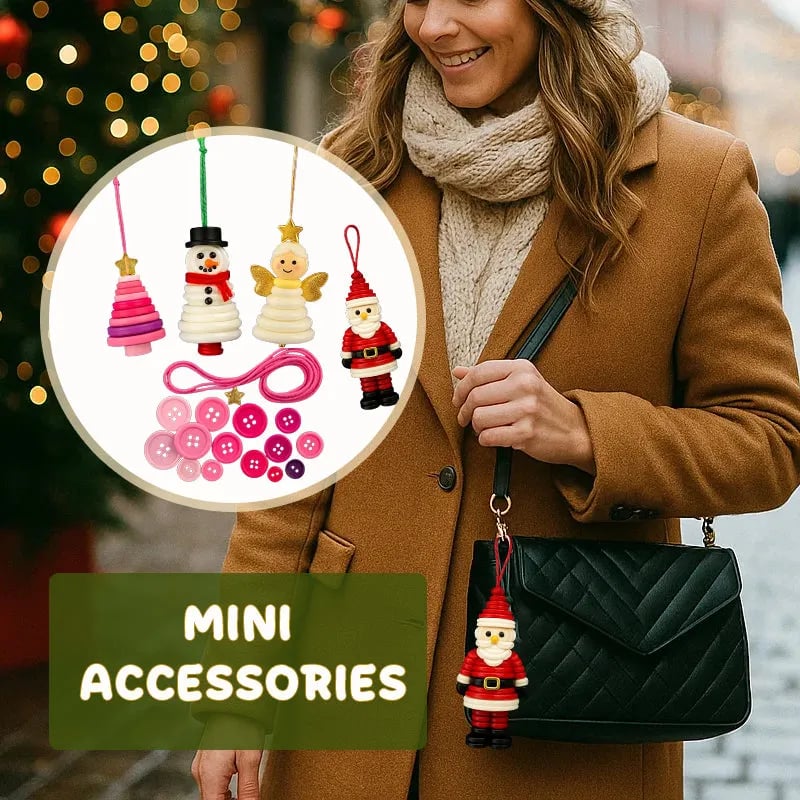 Set Fai-da-Te per Creare Decorazioni di Natale con i Bottoni