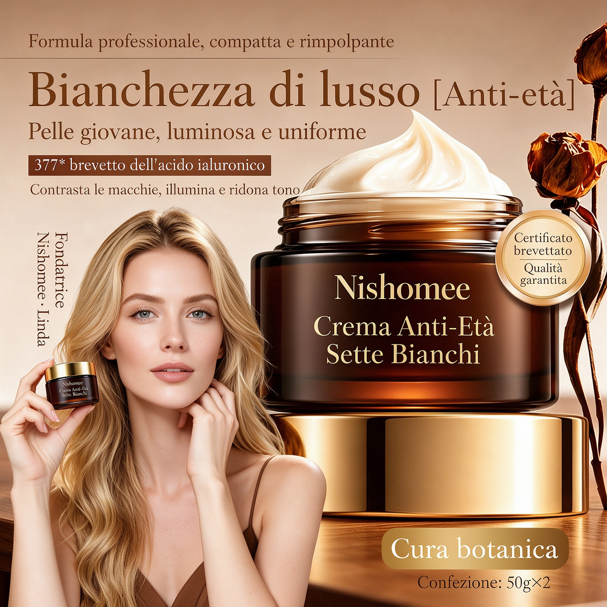 🥳2026 BESTSELLER✨OLTRE 50.000 PEZZI VENDUTI!🌿Crema illuminante multifunzionale con estratti botanici💧Idrata a lungo, uniforma l’incarnato spento, minimizza pori e imperfezioni. Texture leggera e traspirante, finish radioso🌟adatta a tutti i tipi di pelle🧴