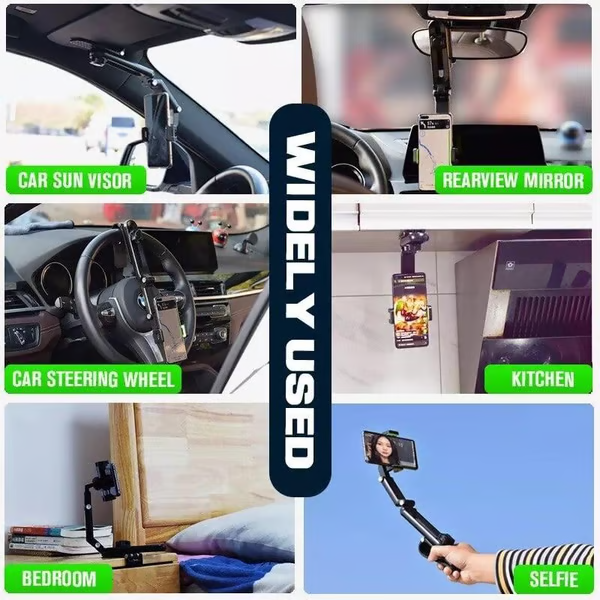 Supporto per telefono da auto girevole e retrattile