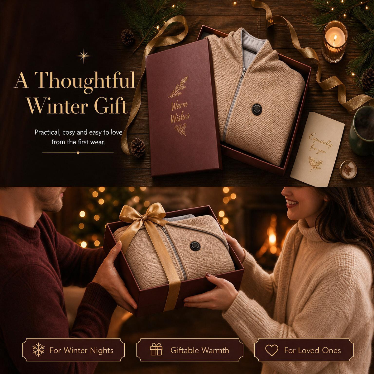 ❄️ I preferiti dell’inverno 🔥 Scialle coperta riscaldato USB – Mantella elettrica portatile per un caldo comfort invernale nel Regno Unito