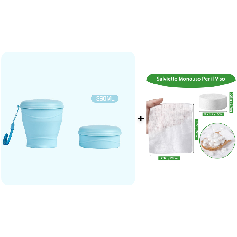 🔥Tazza da viaggio pieghevole in silicone con coperchio