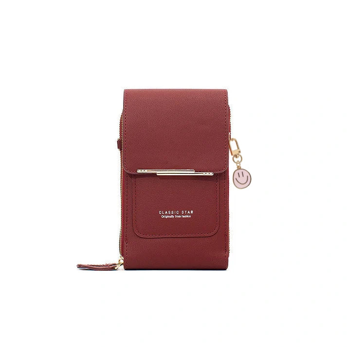 Borsa da donna in pelle con touch screen