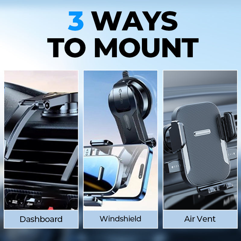 🚗50% OFF NOW! Multifunctional Suction Cup Car Phone Holder, 360° Rotatable Dashboard Windshield Car Phone Mount, Strong Sticky Suction Cell Phone Holder for All Mobile Phones