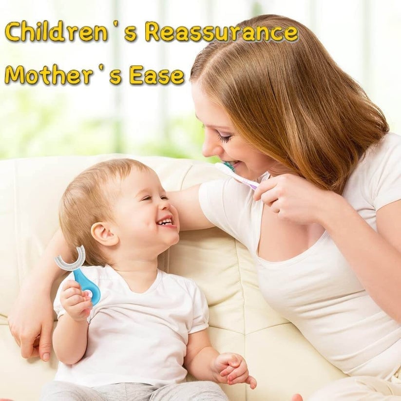🦷Spazzolino da denti a forma di U per bambini tutto tondo🎁