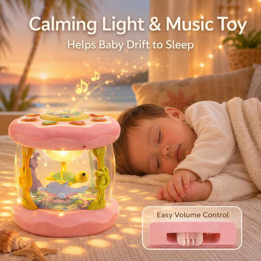 🌊 50% di SCONTO! 🎵 Giocattolo Musicale Rotante con Proiezione Oceano per Neonati – Luci Rilassanti, Suoni Potenti, Perfetto per il Sonno e il Gioco del Tuo Bambino 🧸
