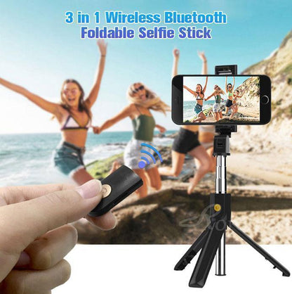 Bastone Selfie Bluetooth Wireless Pieghevole 6 in 1