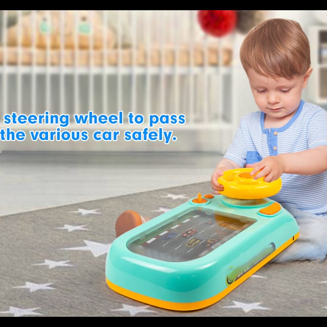 🚗 50% DI SCONTO + SPEDIZIONE GRATUITA! 🎉 Nuovo Volante Giocattolo per Bambini – Luci e Suoni Realistici, Facile Montaggio ✈️🎁📦