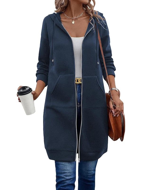 🔥✨ Felpa con Cappuccio e Zip in Pile da Donna