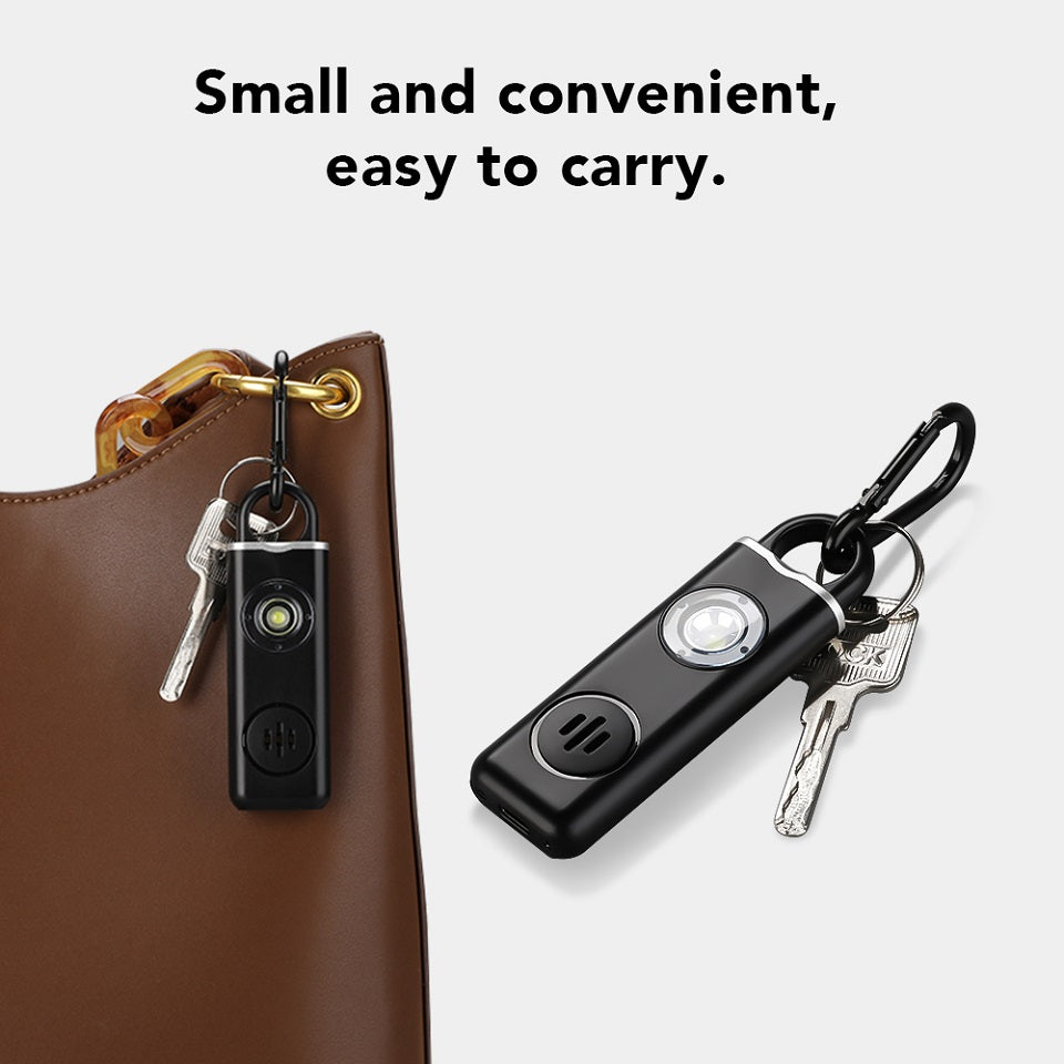 🚨Allarme personale di sicurezza ricaricabile Type-C✨130dB suono forte + torcia LED e luce stroboscopica SOS. Piccolo e portatile, avviso batteria scarica, antiurto. Perfetto per donne, bambini e anziani per emergenze✅