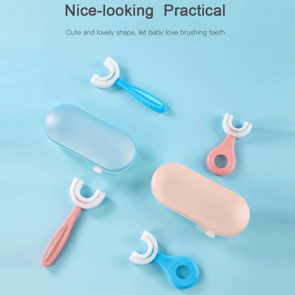 🦷Spazzolino da denti a forma di U per bambini tutto tondo🎁