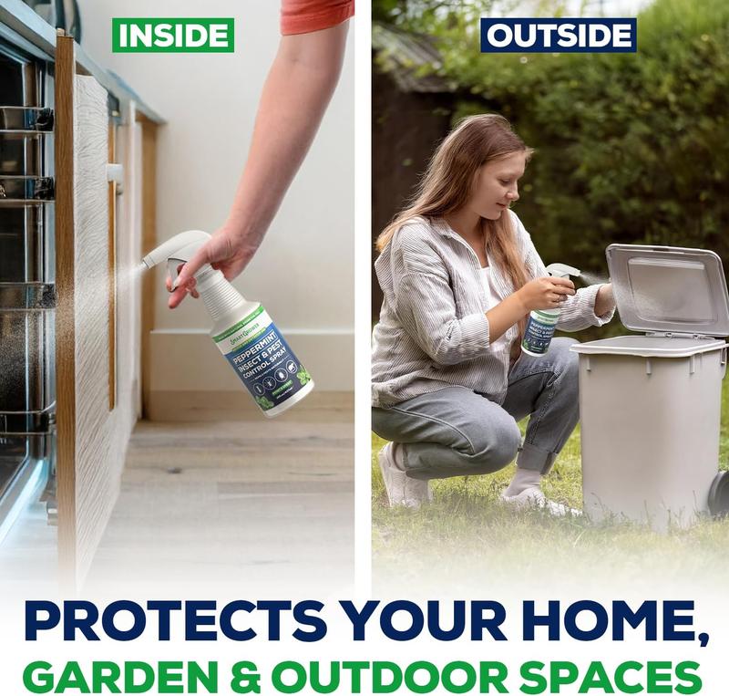 🗑️Spray Repellente per Insetti all'Olio di Menta Piperita Naturale – Massima Efficacia – Formula Profumata Sicura per Casa e Giardino