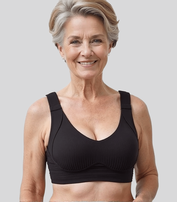 🎁OFFERTA ECCEZIONALE 2026💕Reggiseno senza cuciture con sottili righe e sostegno a W – Comodità e stile!