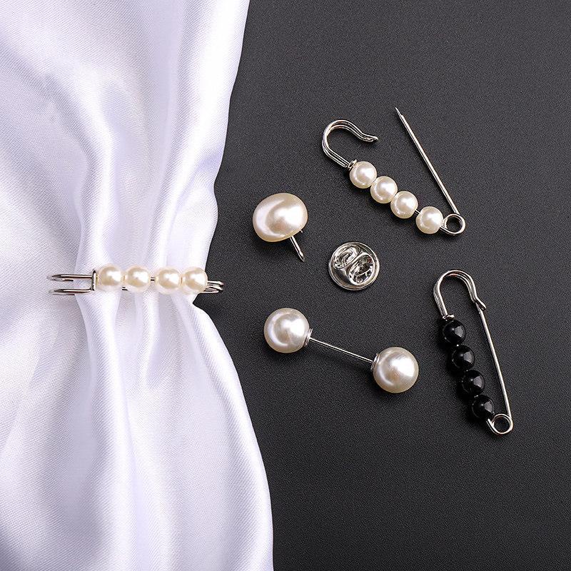 ✨Spille con perle, spille di sicurezza per abiti, pantaloni, gonne, cardigan, colletti, spille con strass e perle finte per donne e ragazze, spille di sicurezza estensibili per pantaloni.