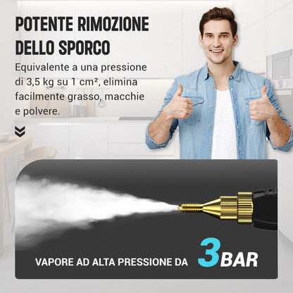 Pulitore a vapore manuale ad alta temperatura pressurizzato da 2500W