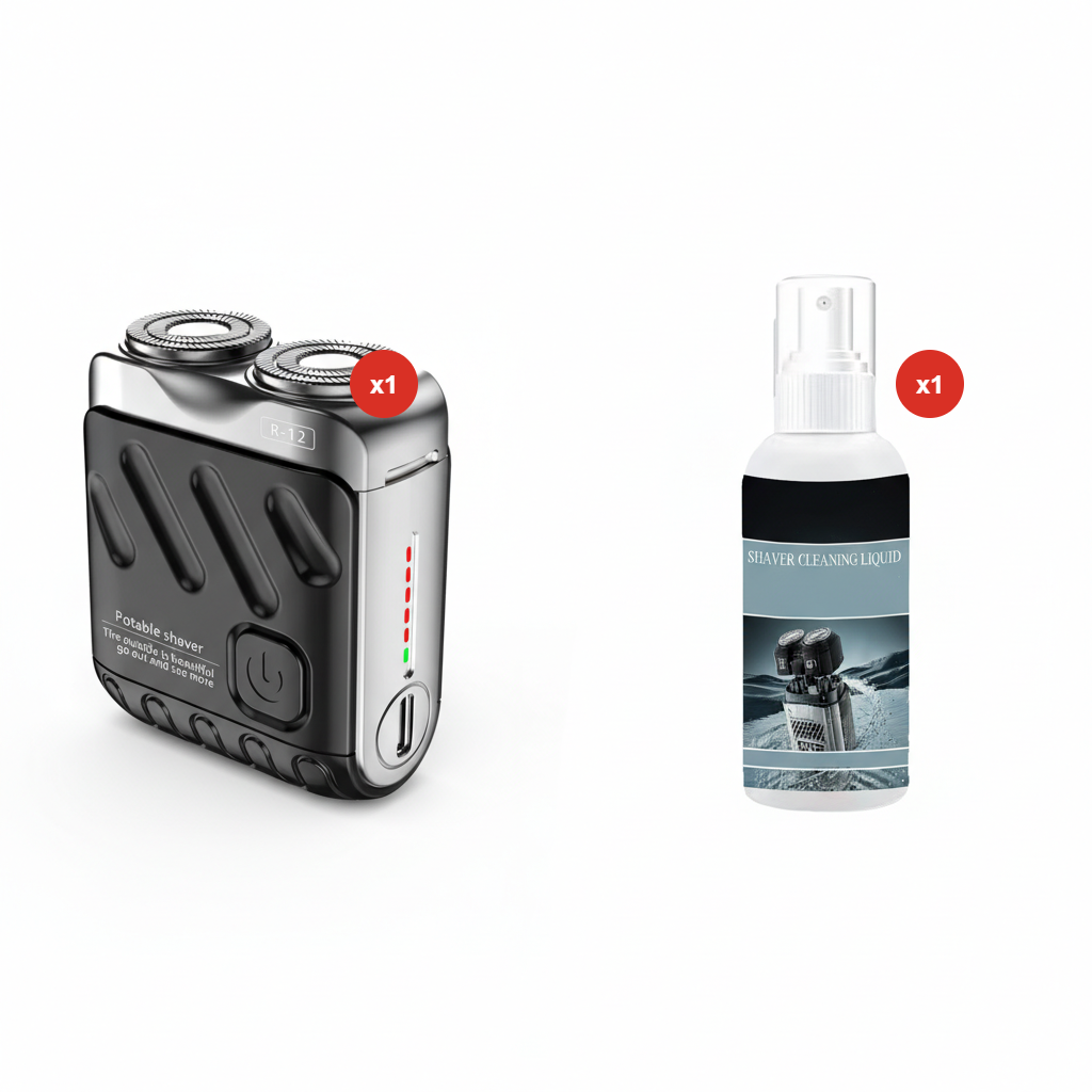🔥 OFFERTA SPECIALE NATALE: ACQUISTA 3, OTTIENI 1 GRATIS! 🪒 Rasoio Elettrico Rotativo Portatile a Doppio Anello – Impermeabile, Ricaricabile & Perfetto per Viaggi e Uso Quotidiano ⚡📦