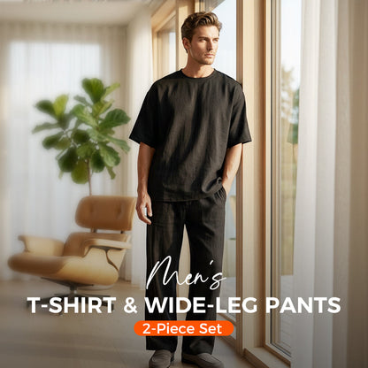 👔Set da uomo composto da maglietta e pantaloni a gamba larga