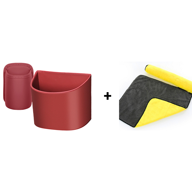 Portabicchieri universale in pelle PU per portiera auto