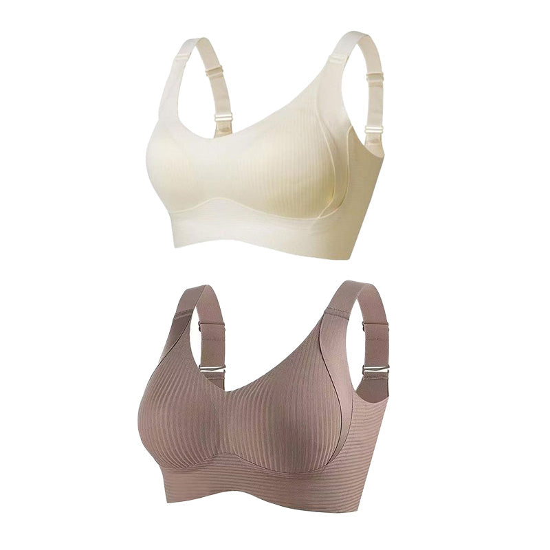 🎁OFFERTA ECCEZIONALE 2026💕Reggiseno senza cuciture con sottili righe e sostegno a W – Comodità e stile!