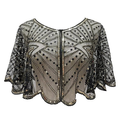 Stola di pizzo vintage con perline