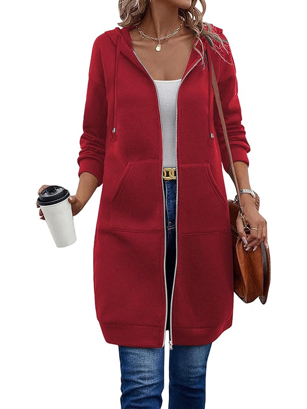 🔥✨ Felpa con Cappuccio e Zip in Pile da Donna