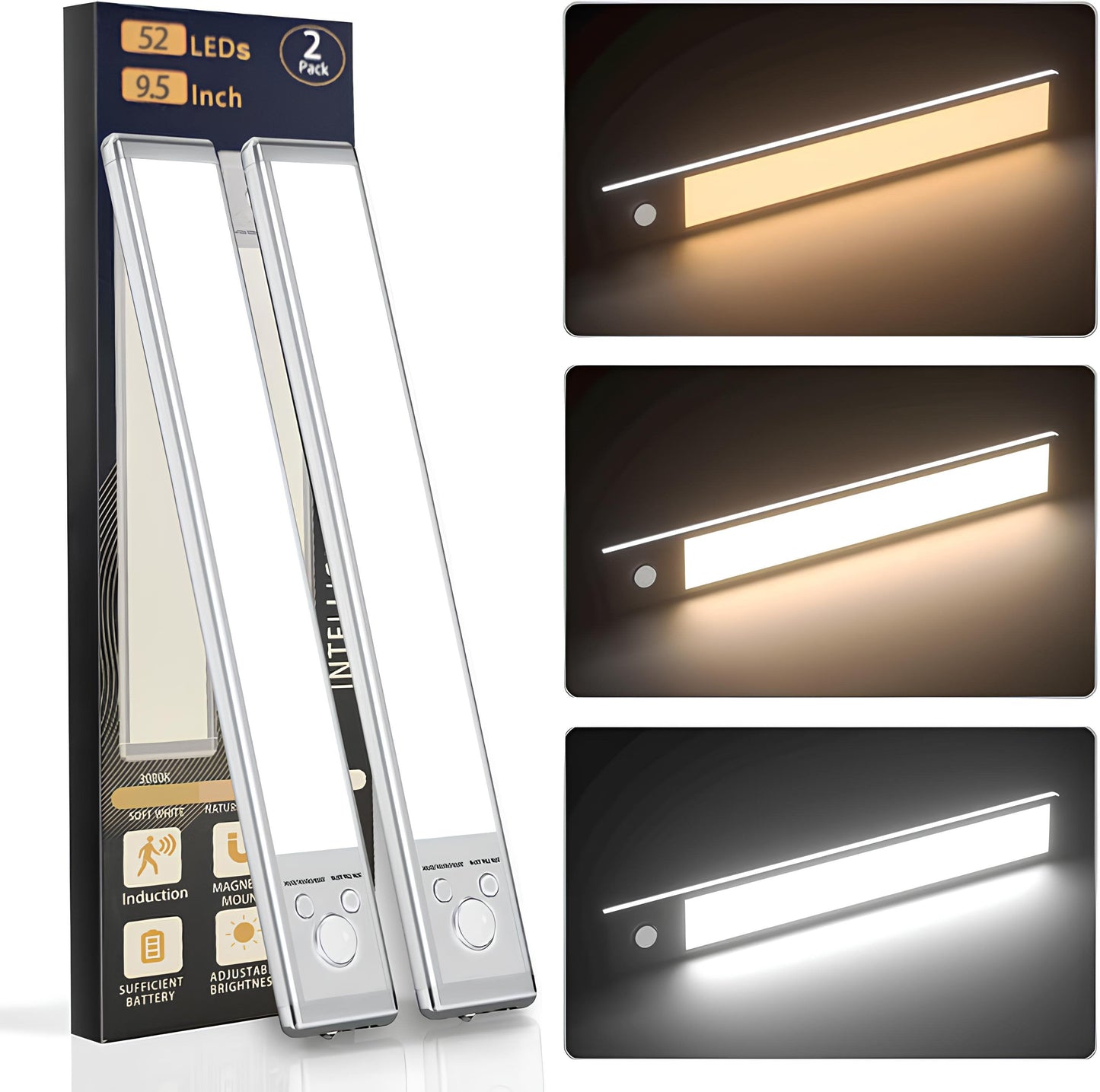 🏆 Offerta Imperdibile -50% 🔥 Illuminazione a 3 Colori con Sensore Intelligente a Magnete Ricaricabile Senza Fori