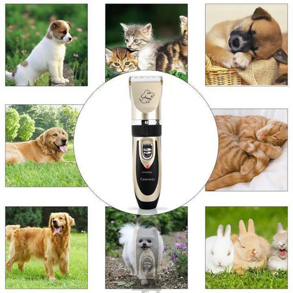 🥳2026 HOT SALE🥳💞50K+ SOLD! 🐾✂️ 50% OFF! Low Noise Pet Hair Clipper Set – cordless, ceramic blades, 4 guard combs. For cats, dogs & horses. Quiet grooming! 🔋💚