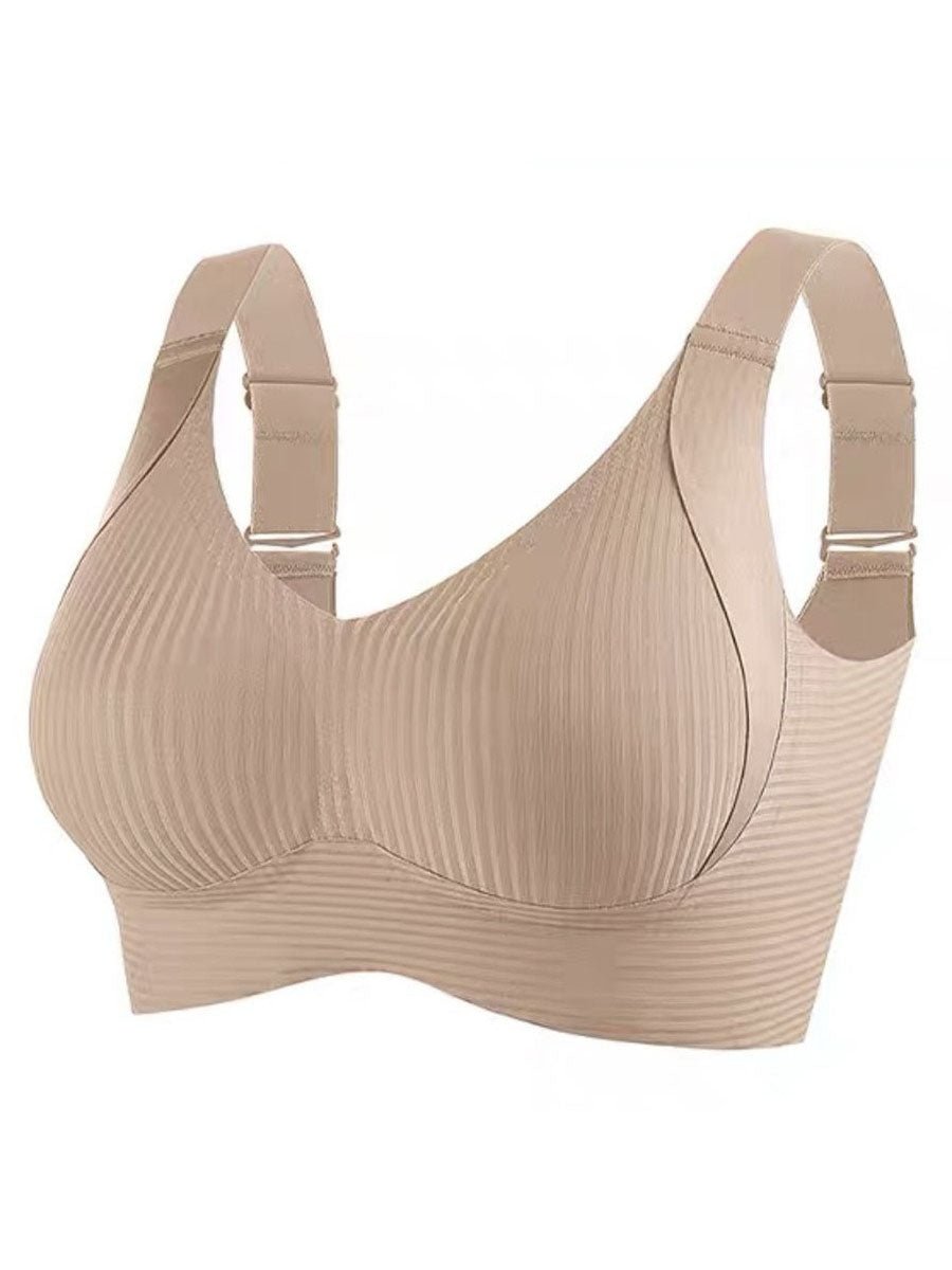 🎁OFFERTA ECCEZIONALE 2026💕Reggiseno senza cuciture con sottili righe e sostegno a W – Comodità e stile!