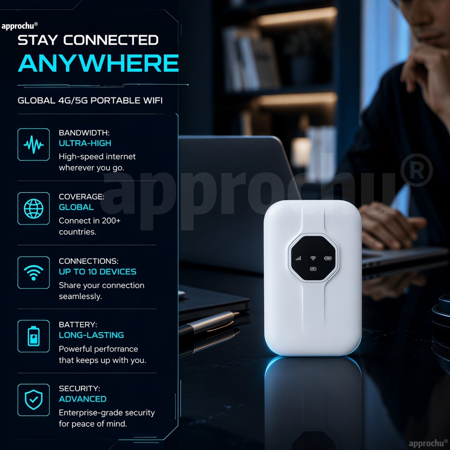 📶🔥 60% DI SCONTO PER TEMPO LIMITATO | WiFi Portatile ad Alta Velocità ✨ Internet Wireless Ovunque, Connessione Facile per Viaggi e Lavoro - Devi portare la tua SIM