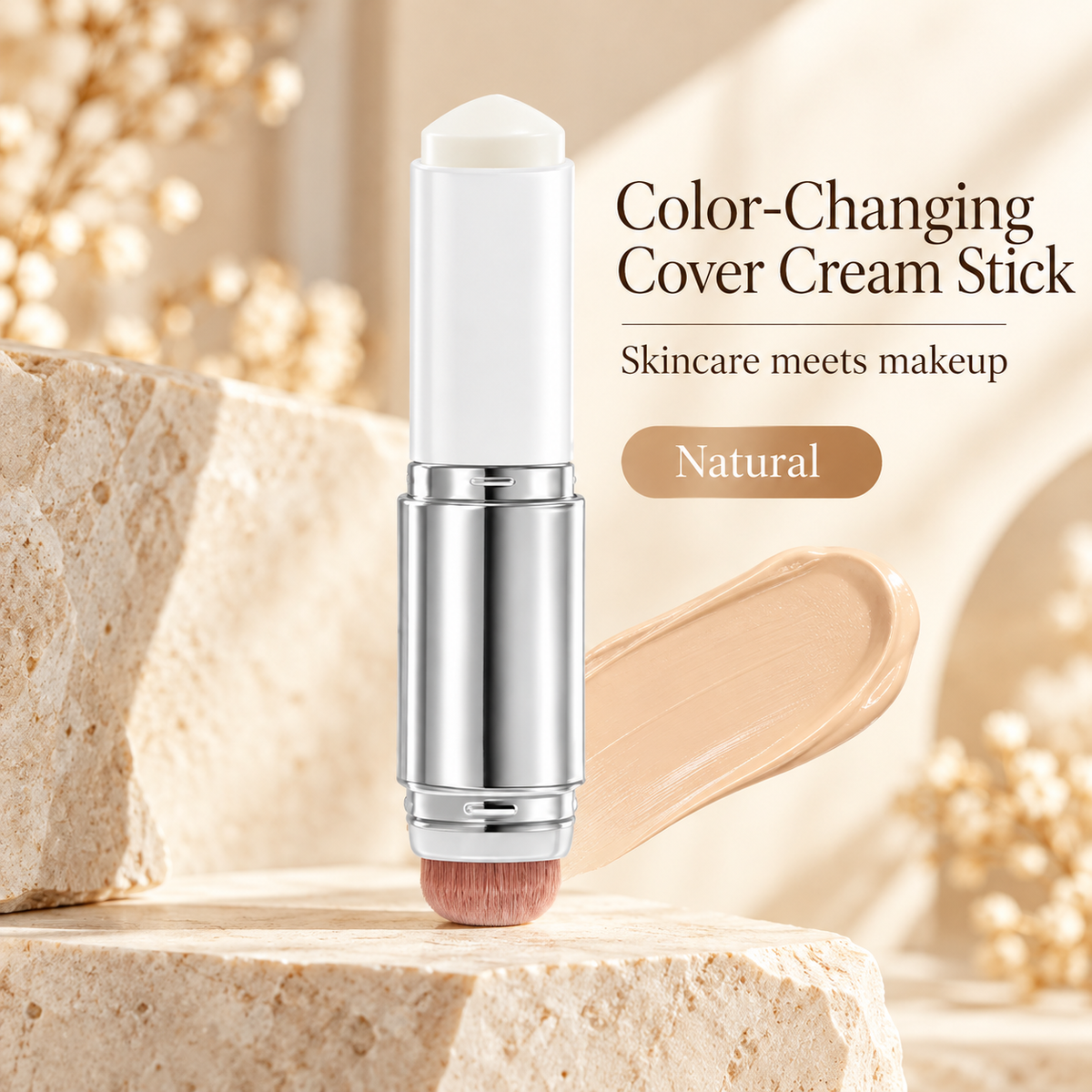 🔥ULTIMO GIORNO! ACQUISTA 1 E RICEVI 1 IN OMAGGIO (2 PEZZI IN TOTALE)✨Fondotinta coprente in stick che cambia colore, con trattamento per la pelle e finish naturale💄