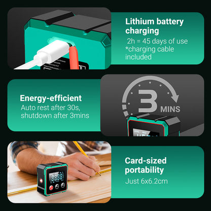 📢🔧 OFFERTA IMPERDIBILE SCONTO 49% 🔥 Livella Digitale Angolare Magnetica 4 Lati con Laser