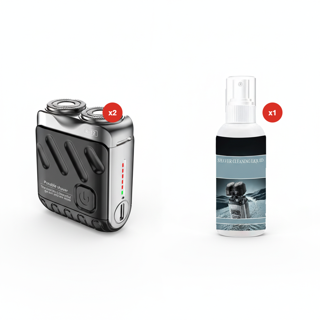 🔥 OFFERTA SPECIALE NATALE: ACQUISTA 3, OTTIENI 1 GRATIS! 🪒 Rasoio Elettrico Rotativo Portatile a Doppio Anello – Impermeabile, Ricaricabile & Perfetto per Viaggi e Uso Quotidiano ⚡📦