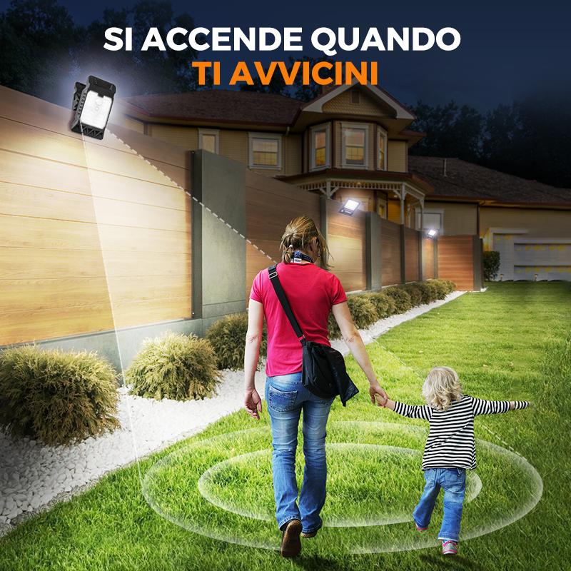 Lampada solare da esterno con sensore di moviment