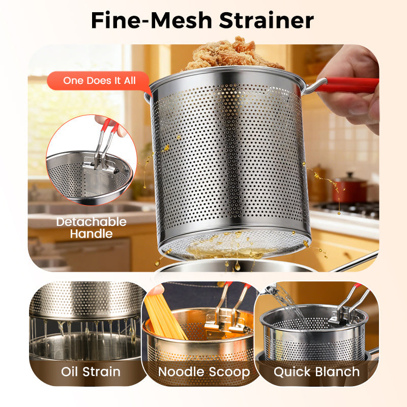 🔥ULTIMO GIORNO SALDI 63% OFF🎁Friggitrice Multifunzionale in Acciaio Inox 304
