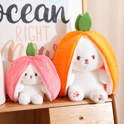 🍓Coniglietto Fragola si Trasforma in Coniglietto🎀 Peluche Frutto Bambola🐰